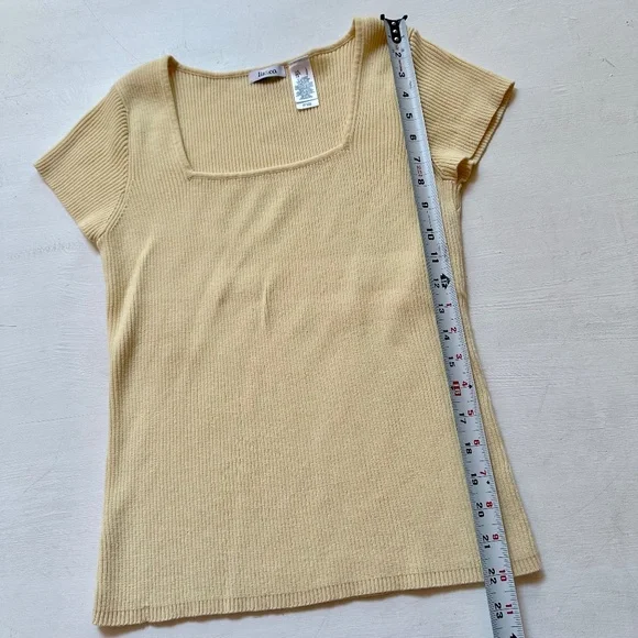Vintage Butter Yellow Ribbed Top - Picture 5 of 6